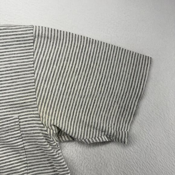 Vintage Towncraft Shirt men's large Gray White Single Stitch Oversized Boxy 90s - Picture 6 of 13